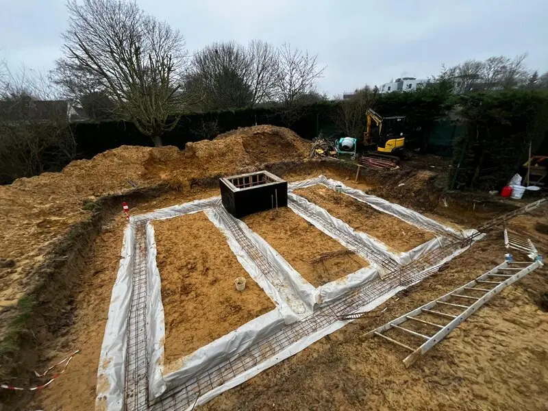Foundation construction for new mikvah