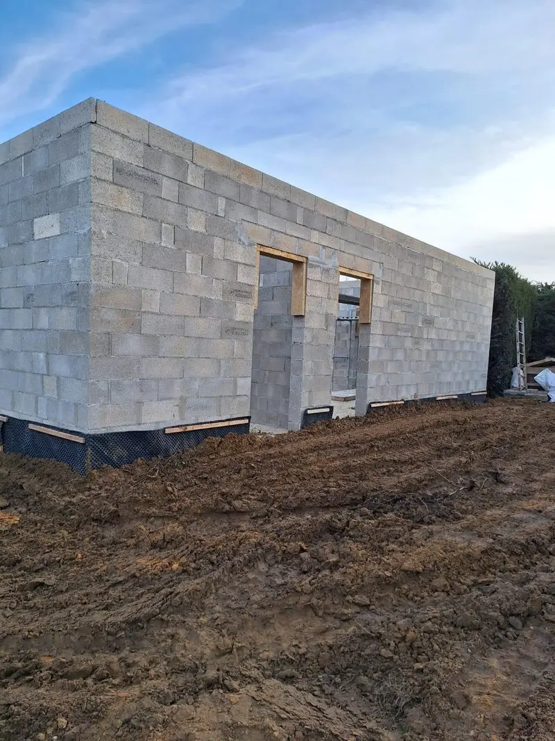 Walls going up on new mikvah building